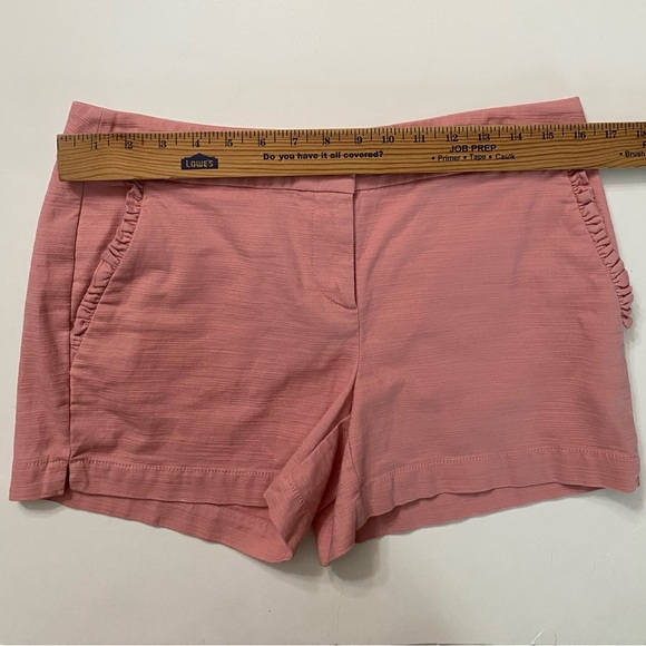 Loft Women’s Size 4 Blush Rose Pink Ruffle Detailing 4" china Shorts - Picture 3 of 12